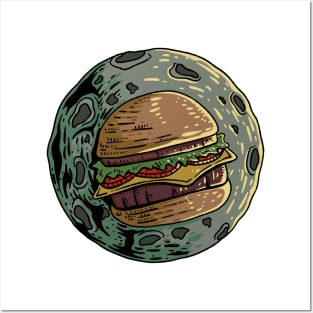 Burger moon Posters and Art